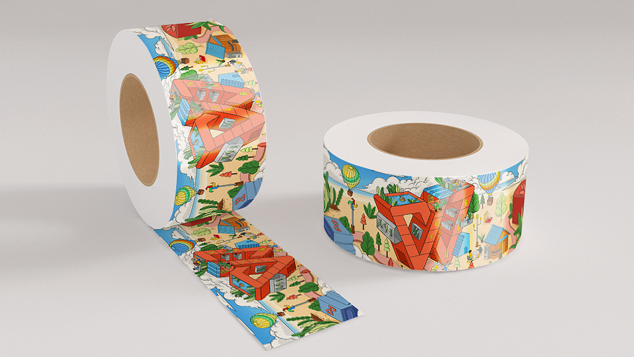 五花先森FFMR+wps品牌创意插画