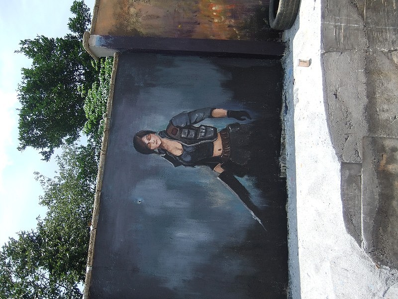 湖南宁乡真人cs场景墙绘