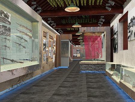 红色革命教育基地|革命历史展馆-场景还原-红方块