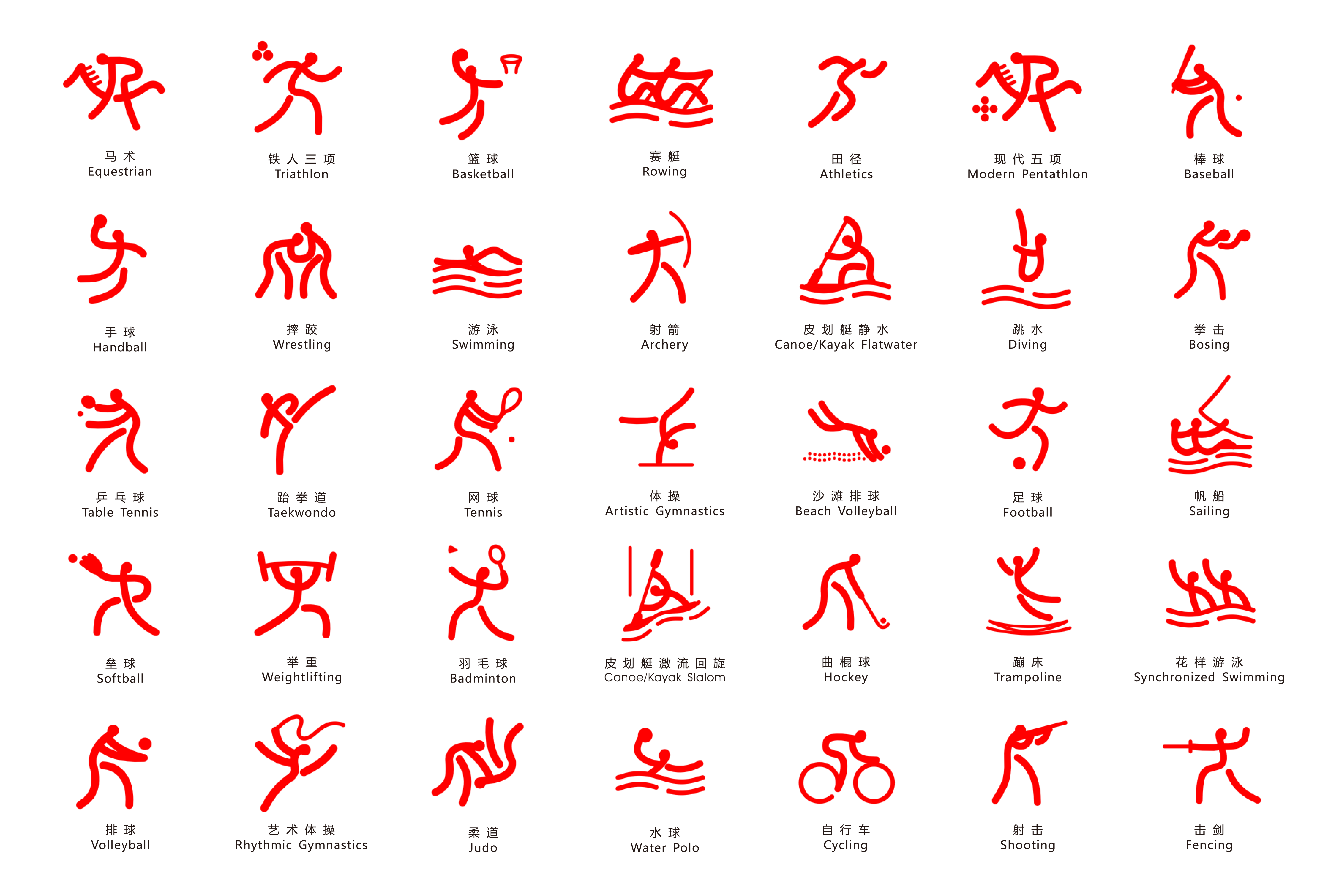 奥运会各项运动图标图片