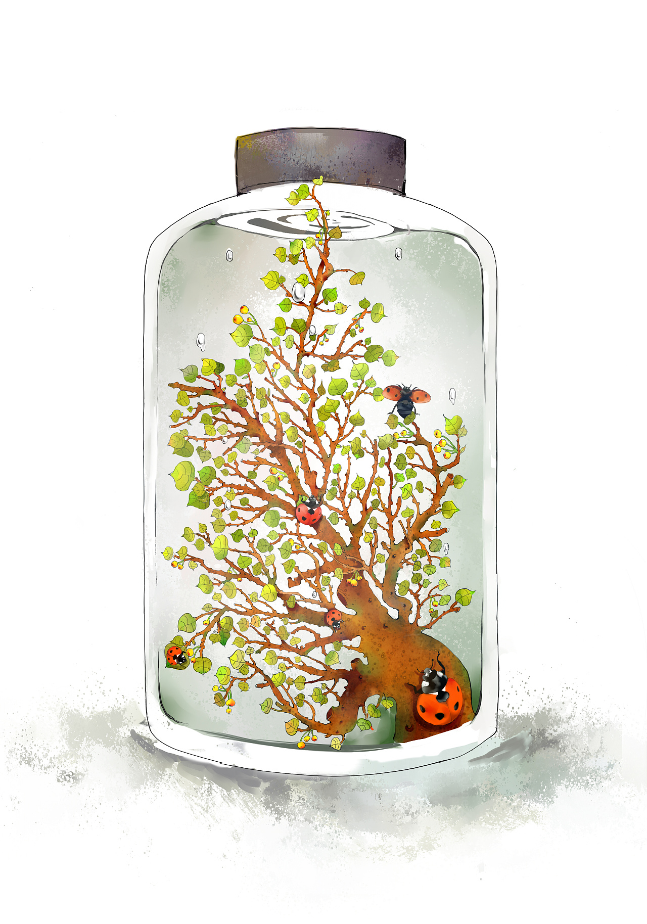 瓶(四)|插画|商业插画|平子君一 - 原创作品 - 站酷 (zcool)