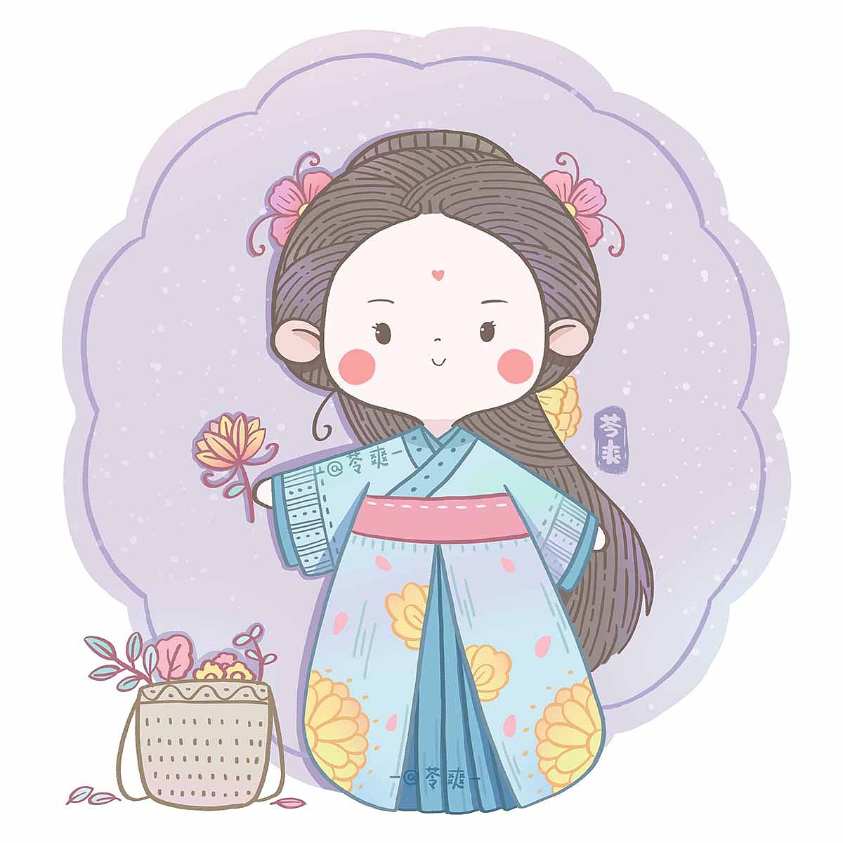 古风小姐姐简笔画