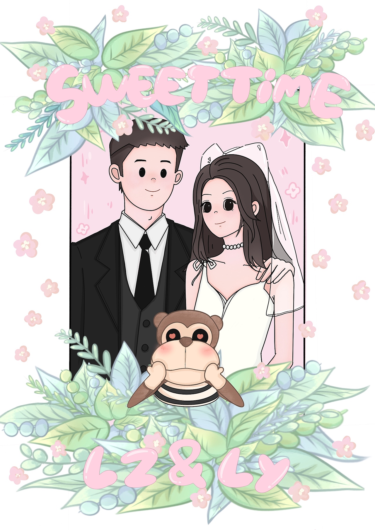 定制卡通全家福