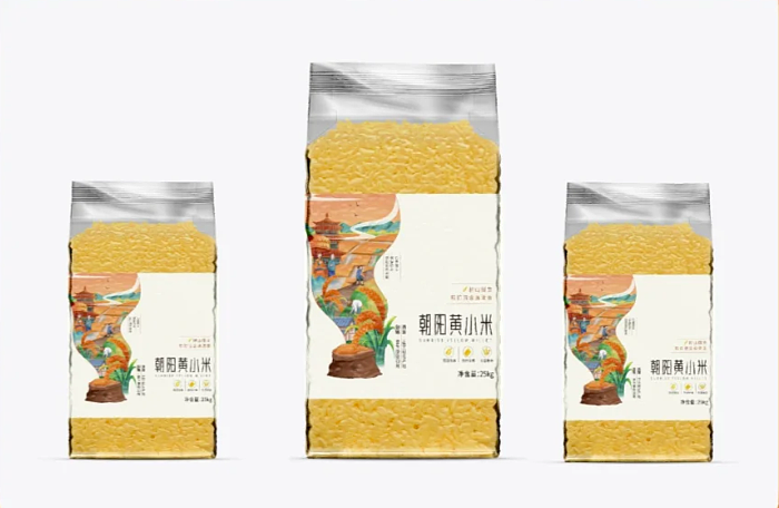 包装设计|手绘插画黄小米包装设计