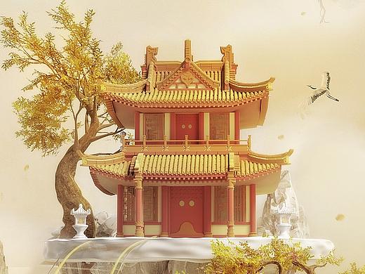 Octane C4D空中场景系列渲染