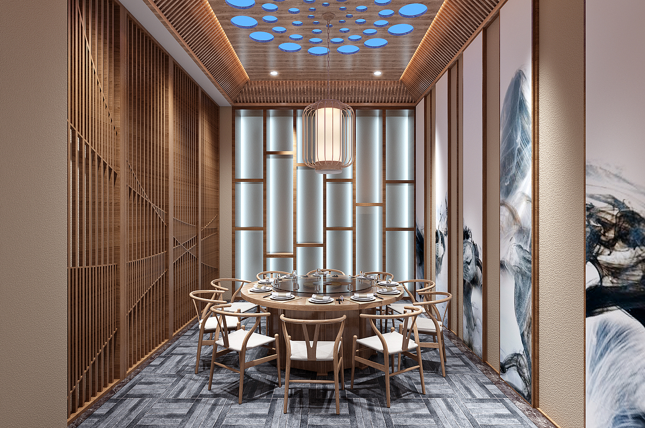 新中式 餐饮（图ZMjM5NzgyNDc2） - 其他空间 - 站酷设计师倪可啊原创素材 - 站酷ZCOOL