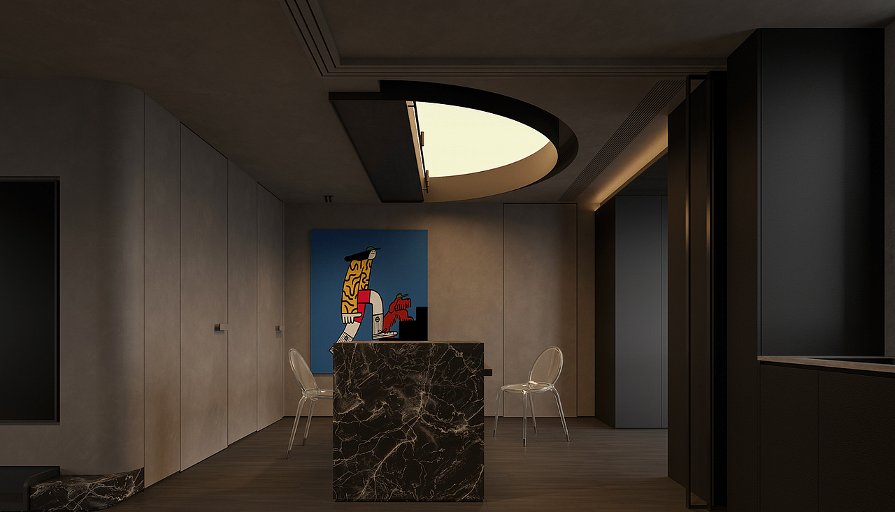 100㎡ 意式极简 黑金高级感