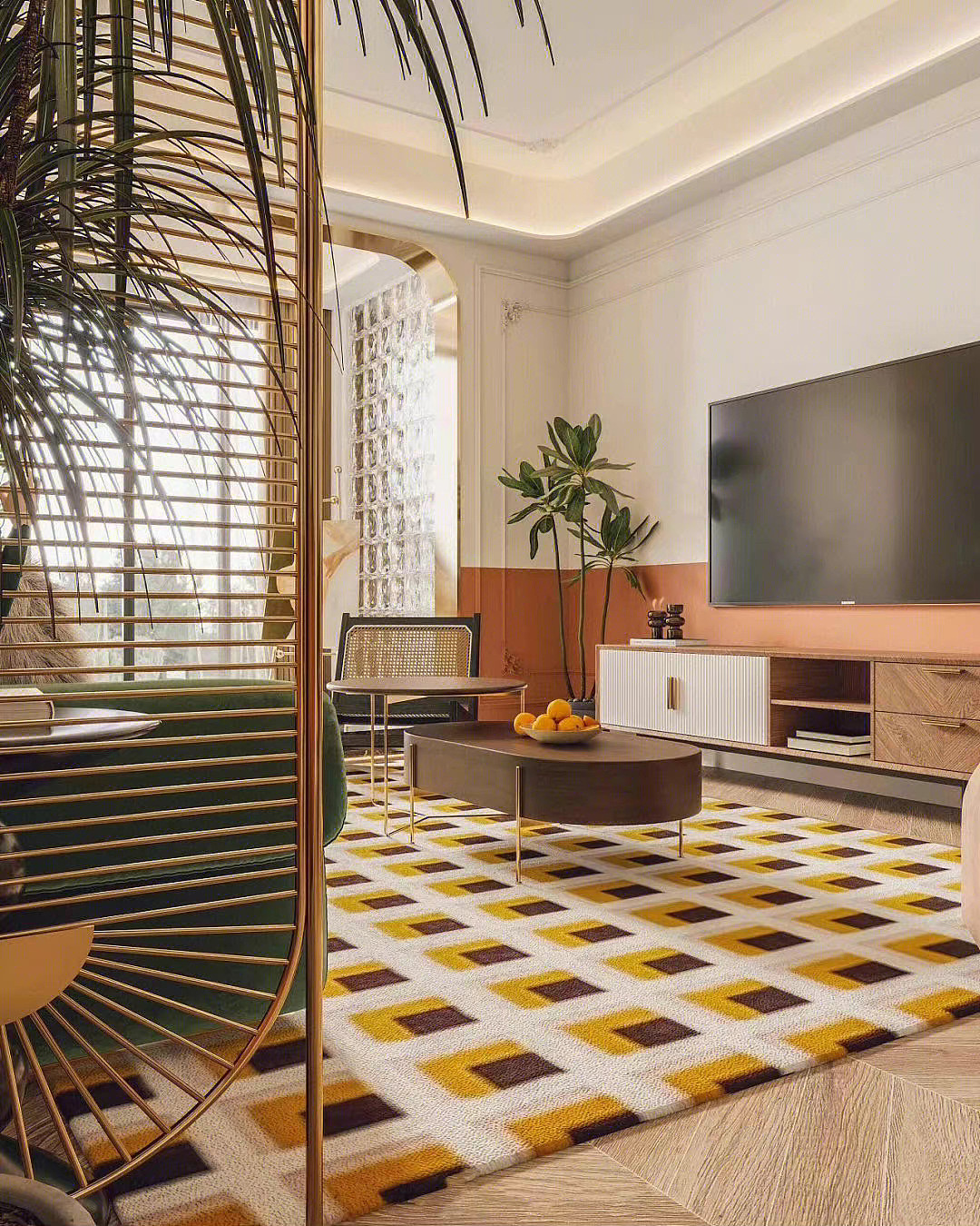 法式复古·橙色+复古绿碰撞出的绝美小家。 