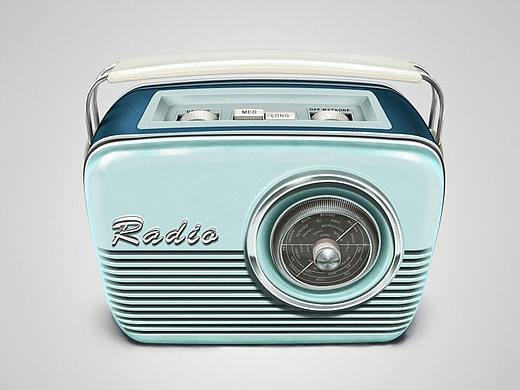 拟物风格复古收音机