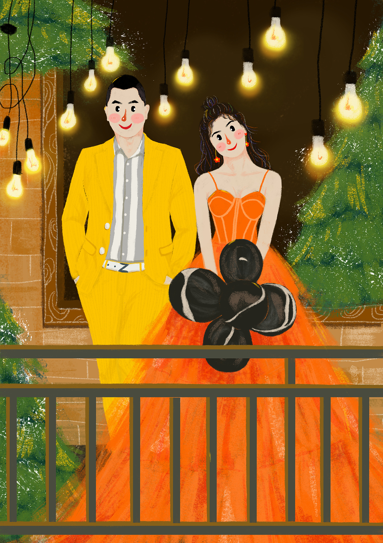 结婚照插画 - 原创作品 - 站酷(zcool)