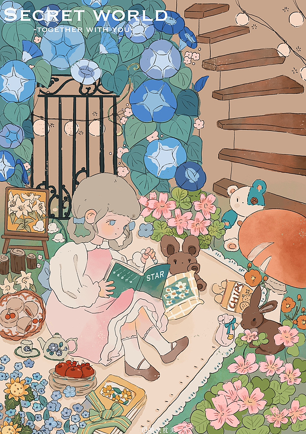 小莓的花园 系列儿童插画（图ZMzI3MDE2OTUy） - 儿童插画 - 站酷设计师陈忱忱原创素材 - 站酷ZCOOL