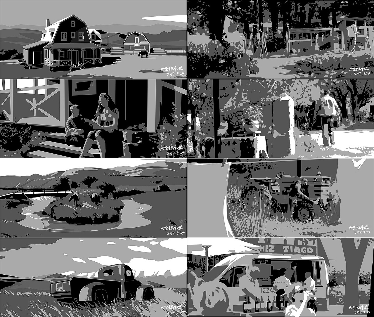 无色练习（图ZMTc4MDM4MDgw） - 创作习作 - 站酷设计师太空蜗牛爱画画原创素材 - 站酷ZCOOL