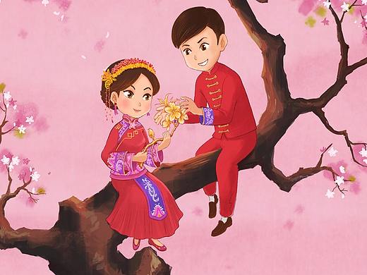 朋友们-总有人找我画婚礼图系列