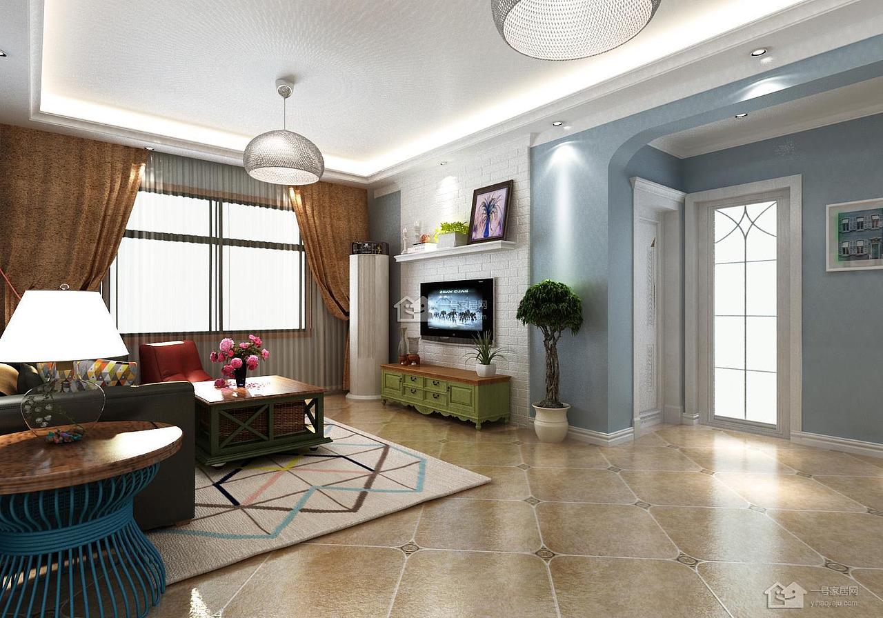 田园风格清新客厅装修效果图