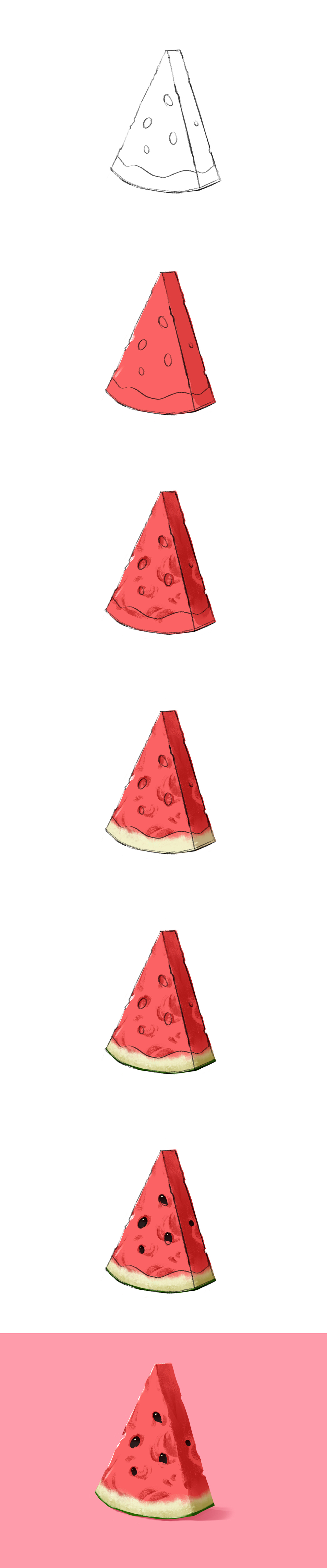 西瓜插画（图ZMjMzMTUyNzI4） - 商业插画 - 站酷设计师MIKAXU原创素材 - 站酷ZCOOL