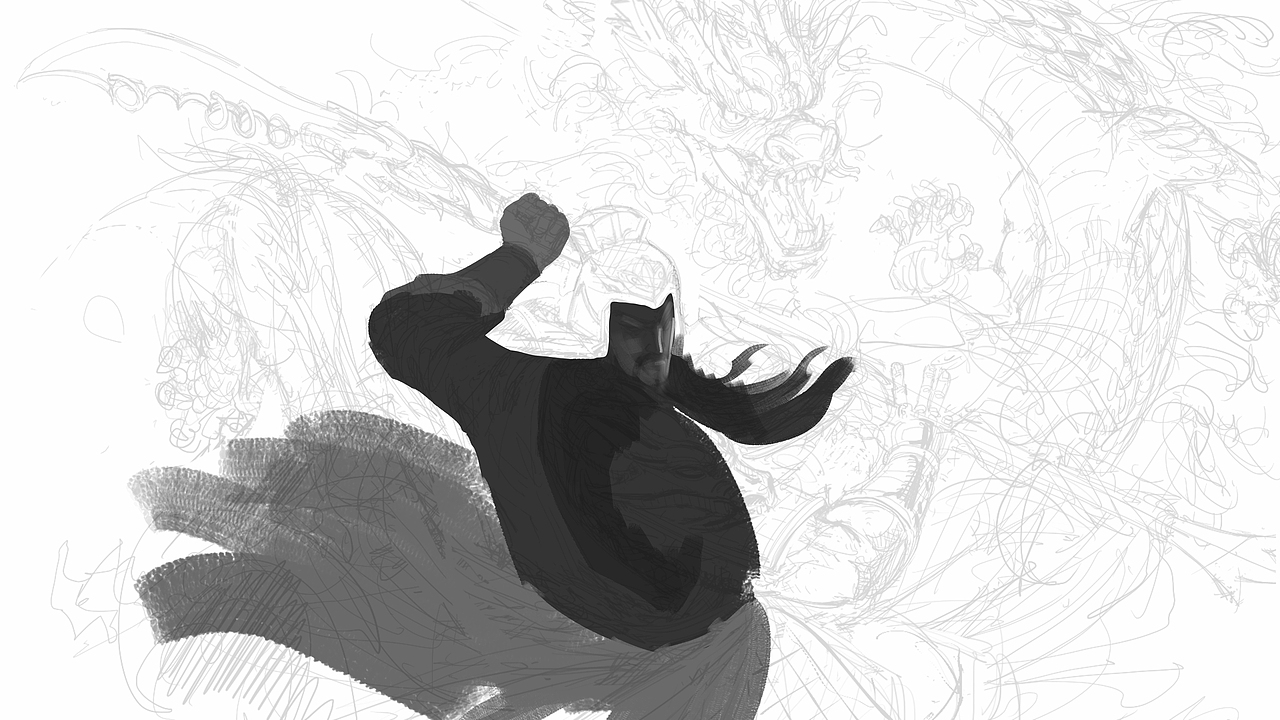 射雕群侠传与真三国无双联动KV海报《关羽》