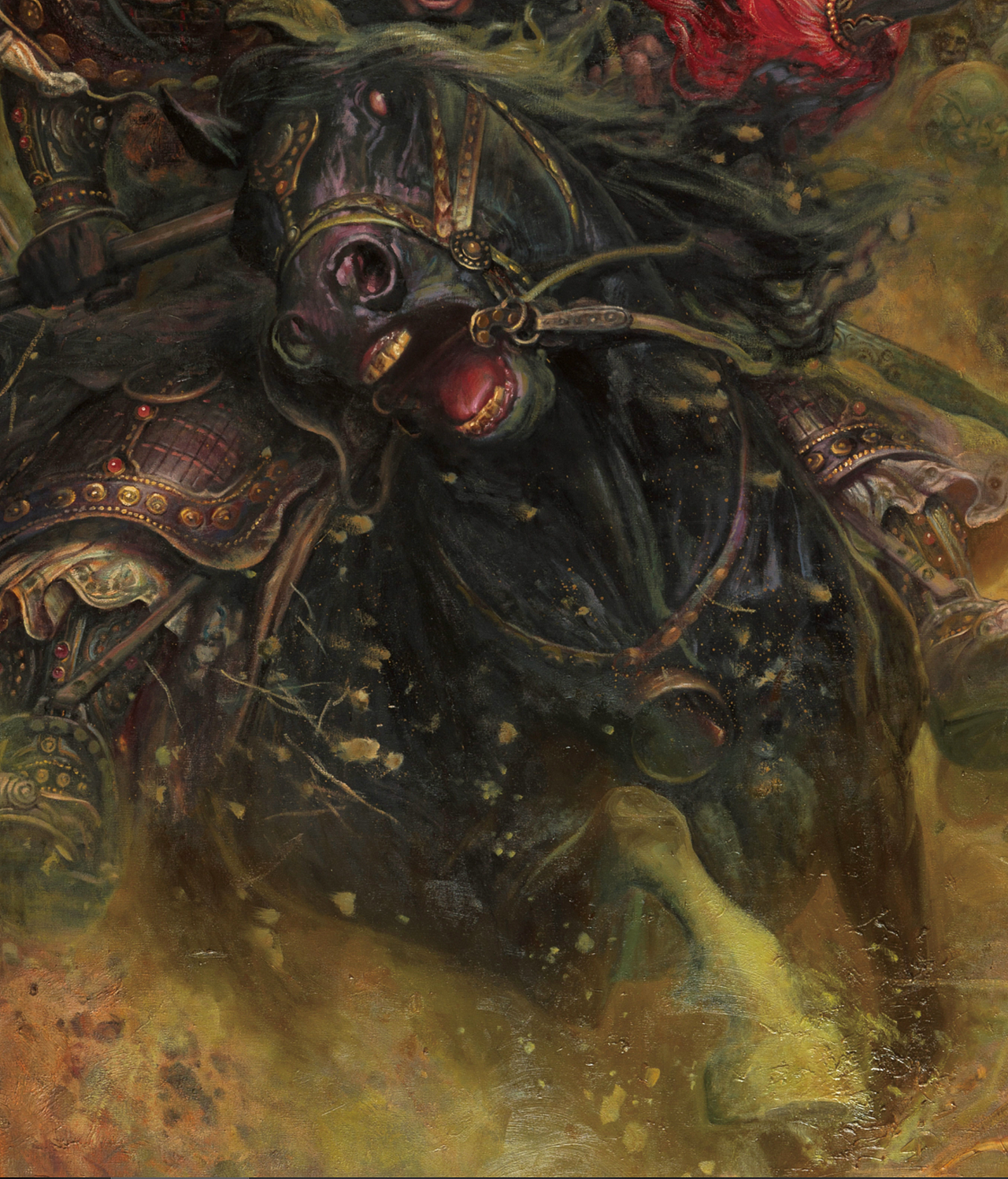 油画作品《猛张飞》