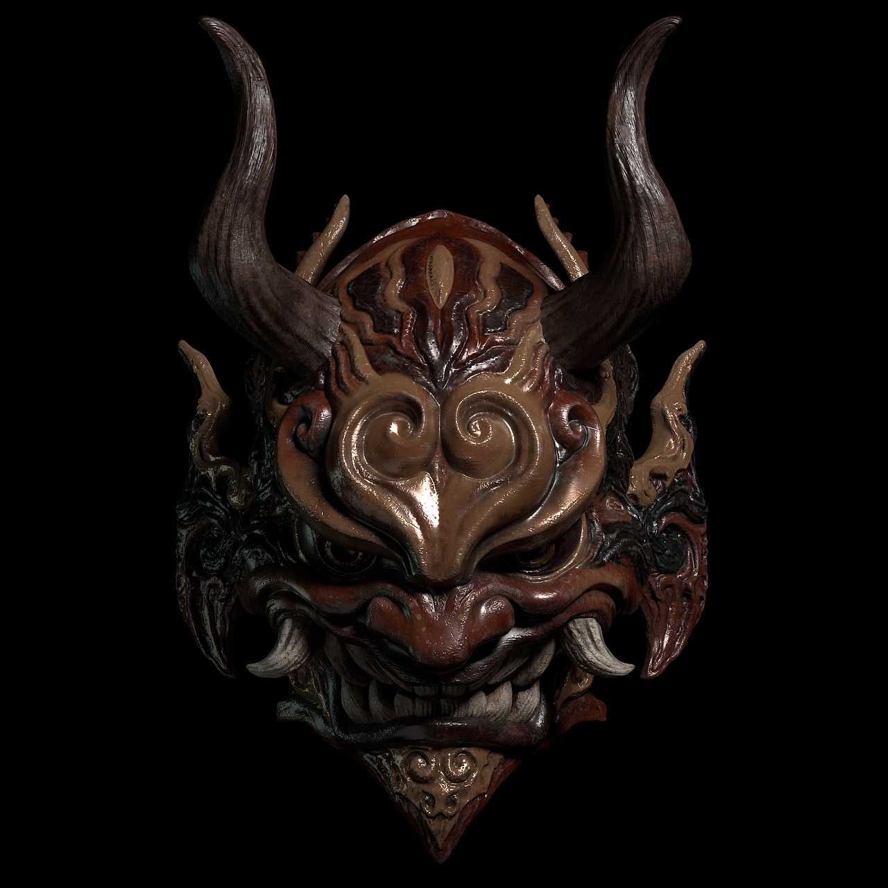 鬼头面具 临摹（图ZMjY0NzI1MDA4） - 人物/生物 - 站酷设计师乌托邦bb原创素材 - 站酷ZCOOL