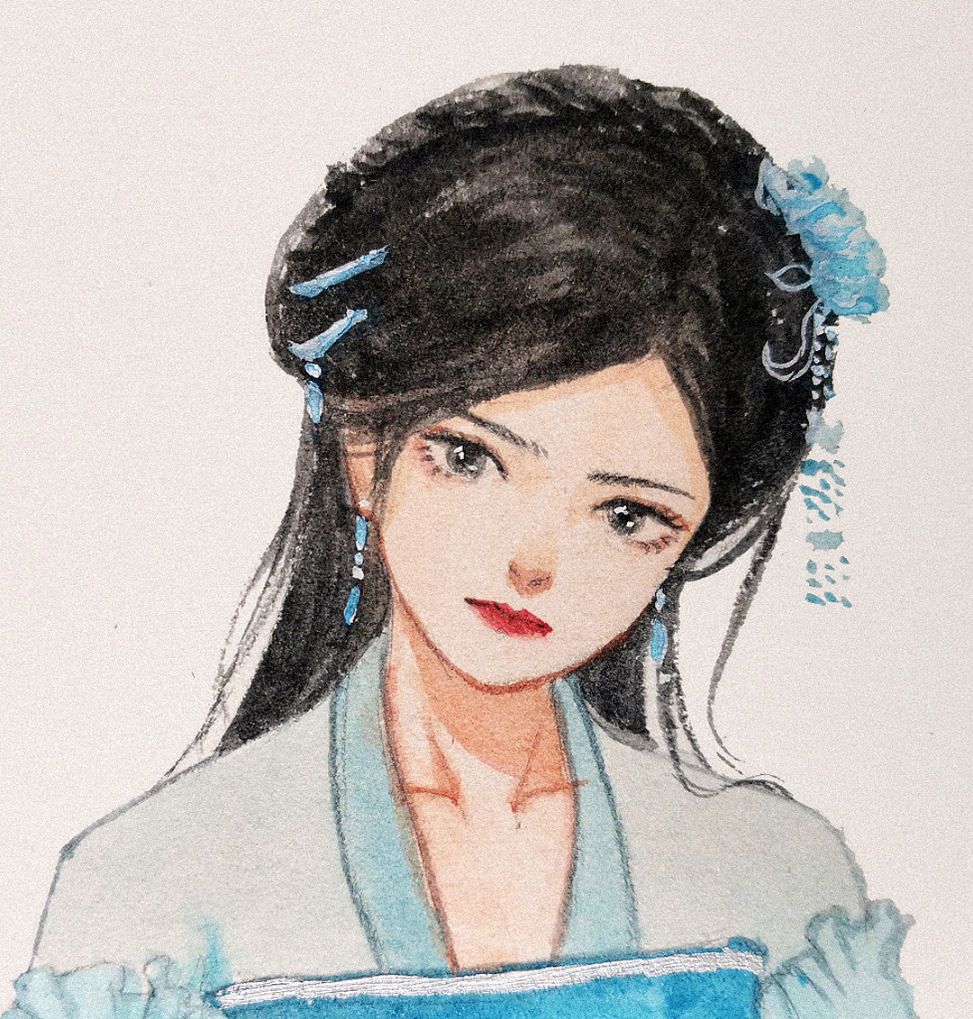 水彩头像练习（图ZMjUzNDA3NDA4） - 创作习作 - 站酷设计师九庙灰原创素材 - 站酷ZCOOL