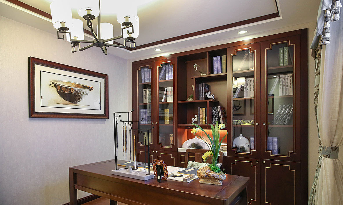 郑州乐豪斯装饰现代东方样板间装修实景图