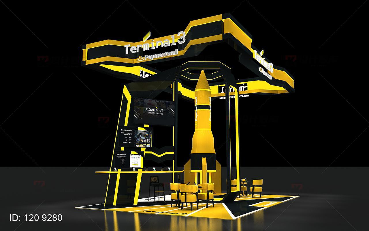 工业风科技感游戏火箭展位3D设计（图ZMjE4MjE2NTMy） - 其他三维 - 站酷设计师一术设计原创素材 - 站酷ZCOOL