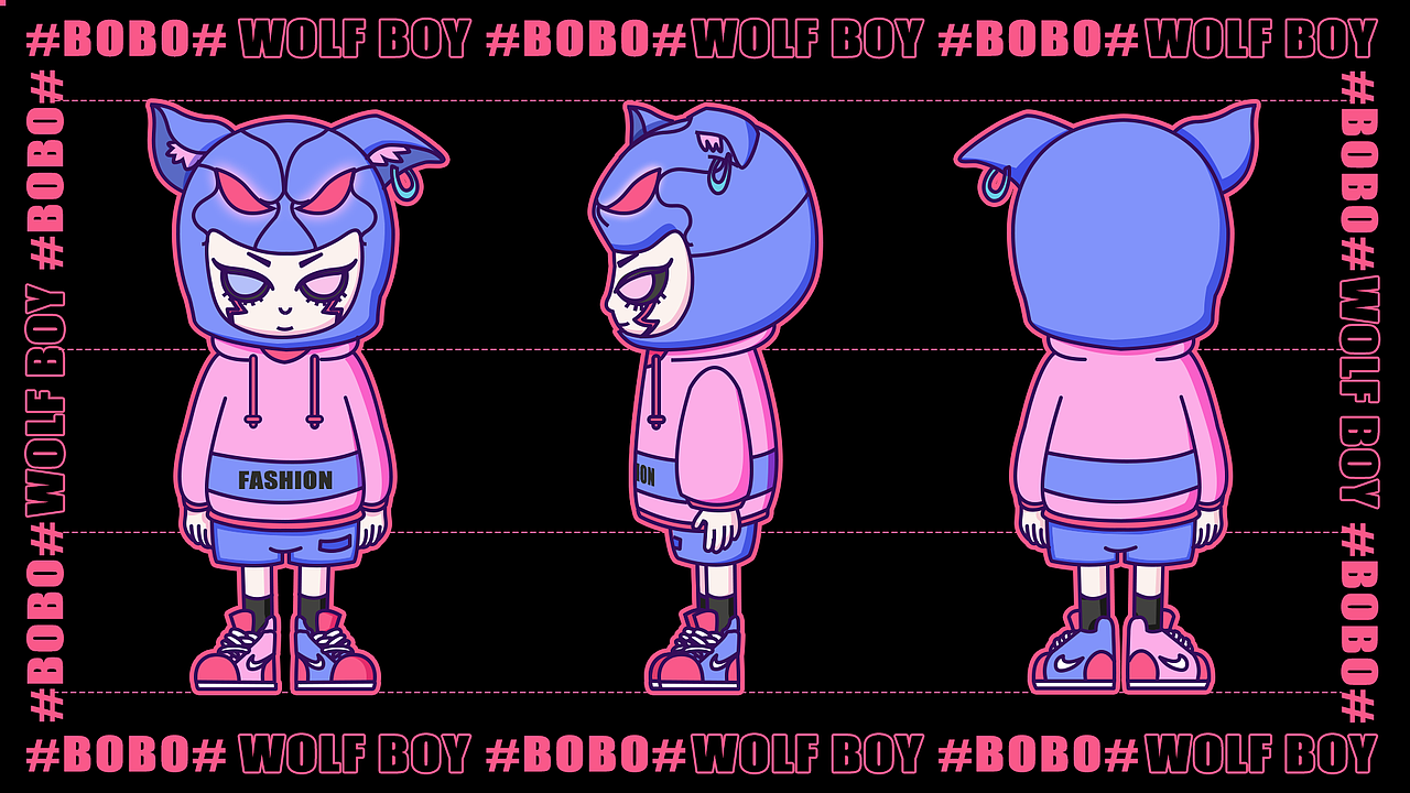 WOLF BOY IP形象设计（图ZMjIxMjAzMzk2） - 主题/皮肤 - 站酷设计师YBOBOB原创素材 - 站酷ZCOOL