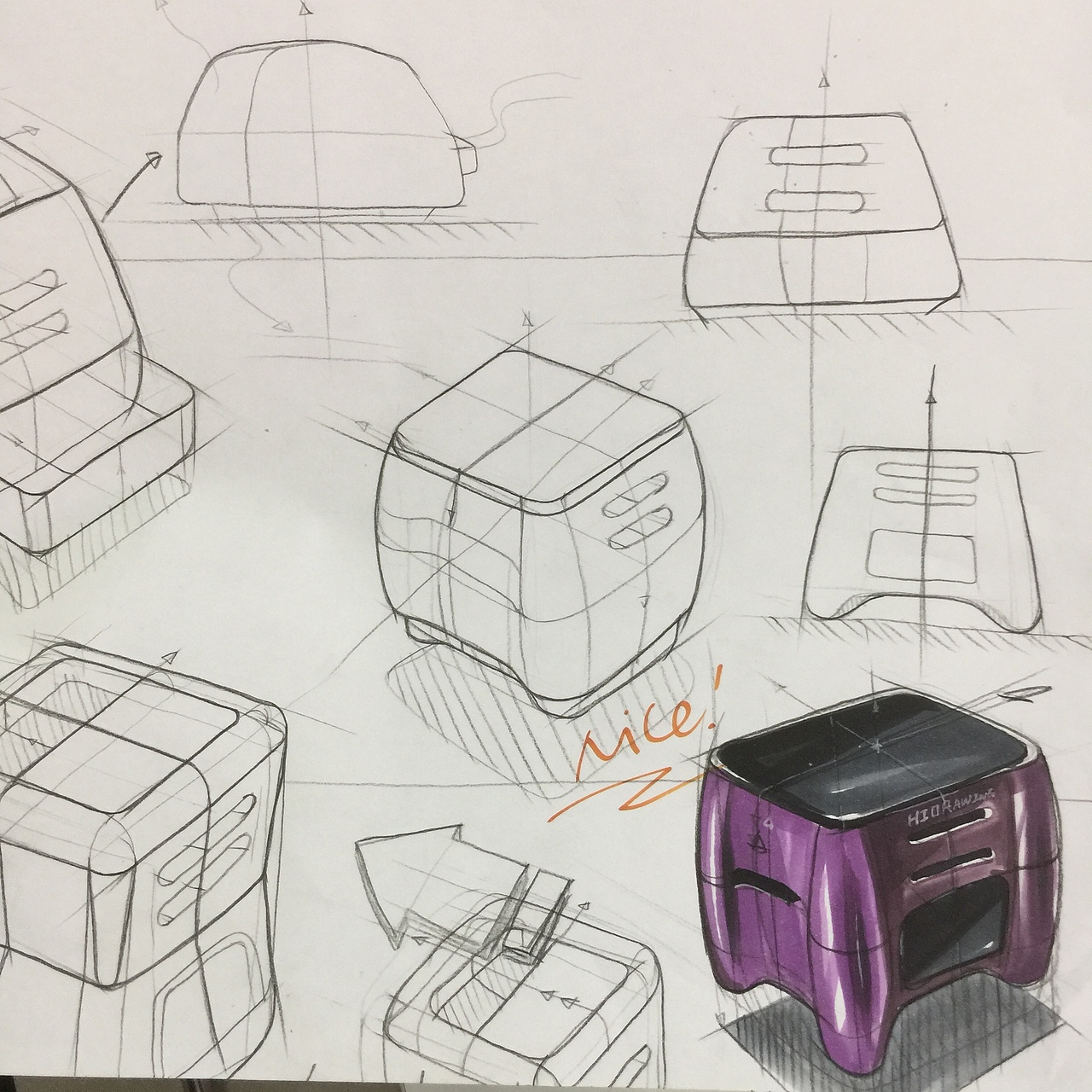 工业设计产品手绘马克笔表达训练稿