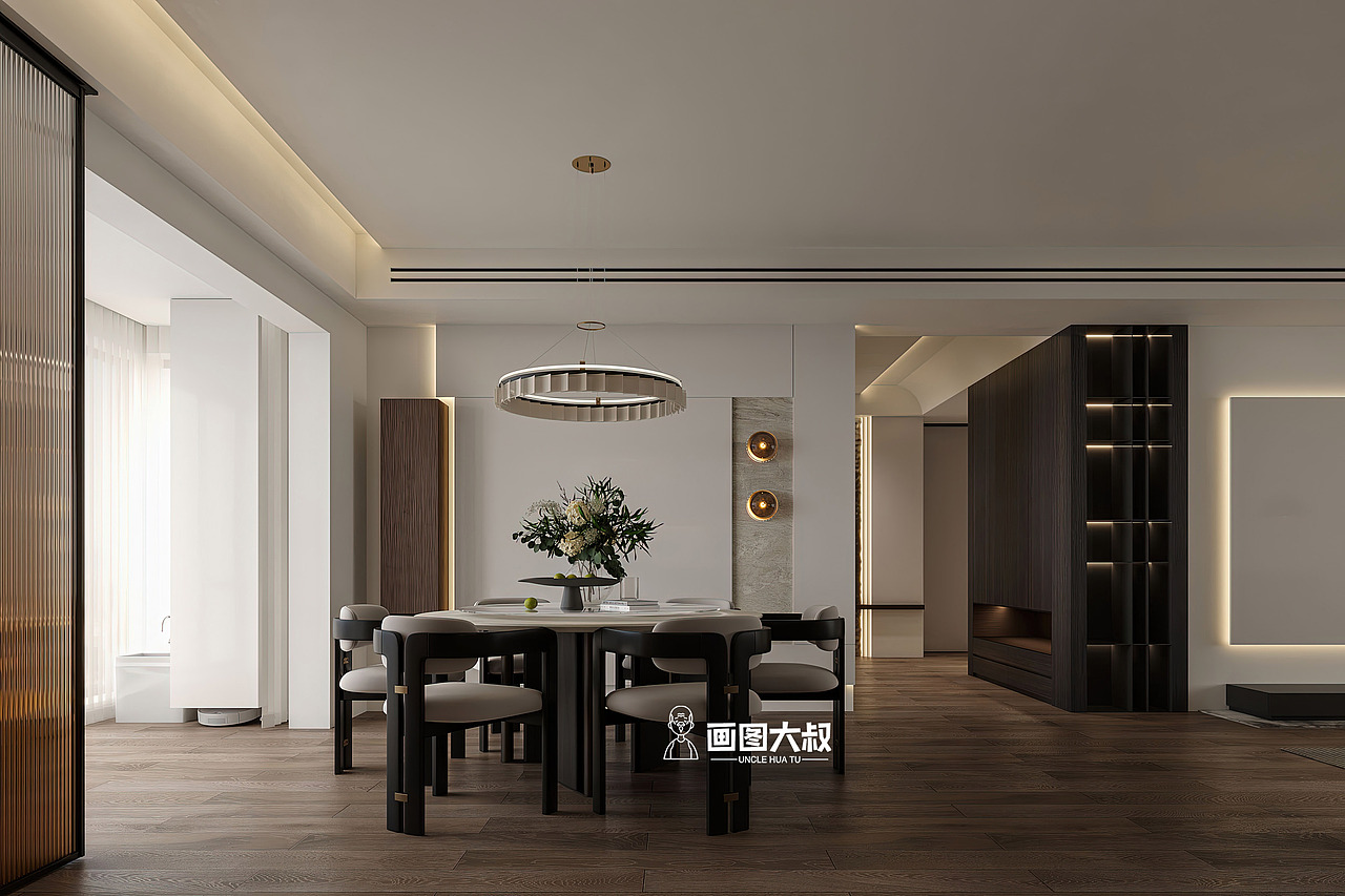 現(xiàn)代復古風效果圖（圖ZMzM4MTY3OTEy） - 家裝設計 - 站酷設計師畫圖大叔原創(chuàng)素材 - 站酷ZCOOL