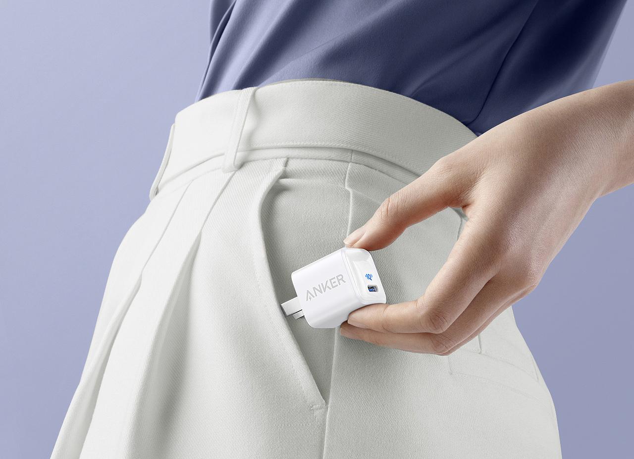 【产品渲染-Anker PD20W安芯充】