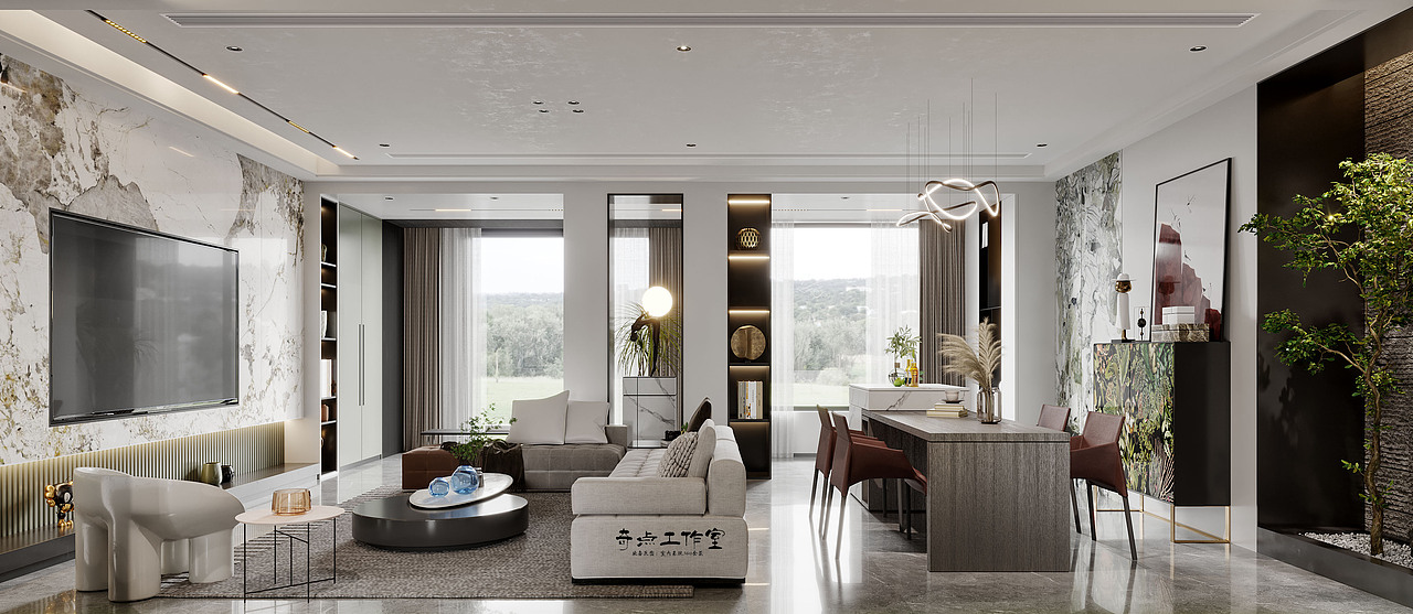 一套现代（图ZMjYzMjE4ODg4） - 家装设计 - 站酷设计师曹伉画图仔原创素材 - 站酷ZCOOL