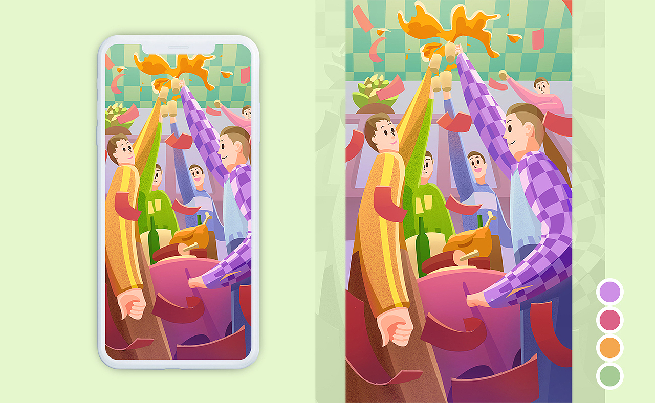 节气运营插画小结（图ZMjgwMzAzNjY0） - 创作习作 - 站酷设计师三点水pp原创素材 - 站酷ZCOOL