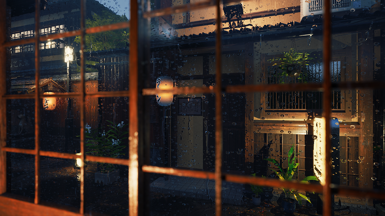 【雨の散策】 —— Unreal Engine写实场景渲染（图ZMjU2MzM4NDI4） - 场景 - 站酷设计师丑角Mason原创素材 - 站酷ZCOOL