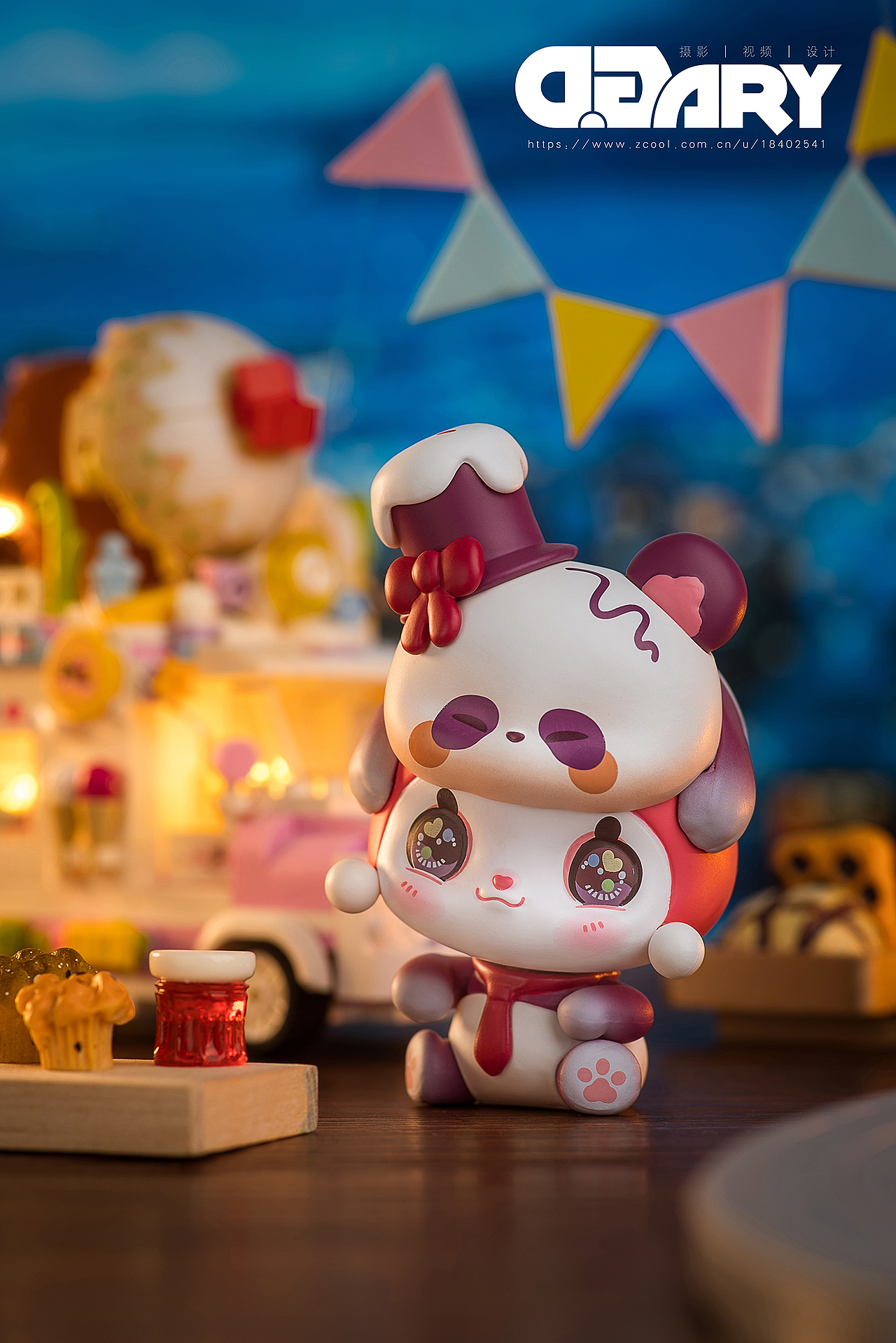 喵家萌星萌萌喵动物甜点系列盲盒手办拍摄