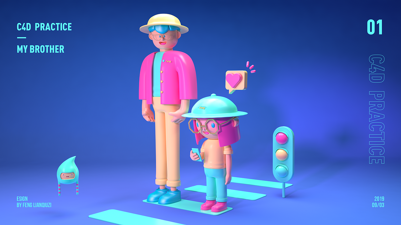 C4D练习（图ZMTc2ODk3MTA4） - 人物/生物 - 站酷设计师冯恋秋子原创素材 - 站酷ZCOOL