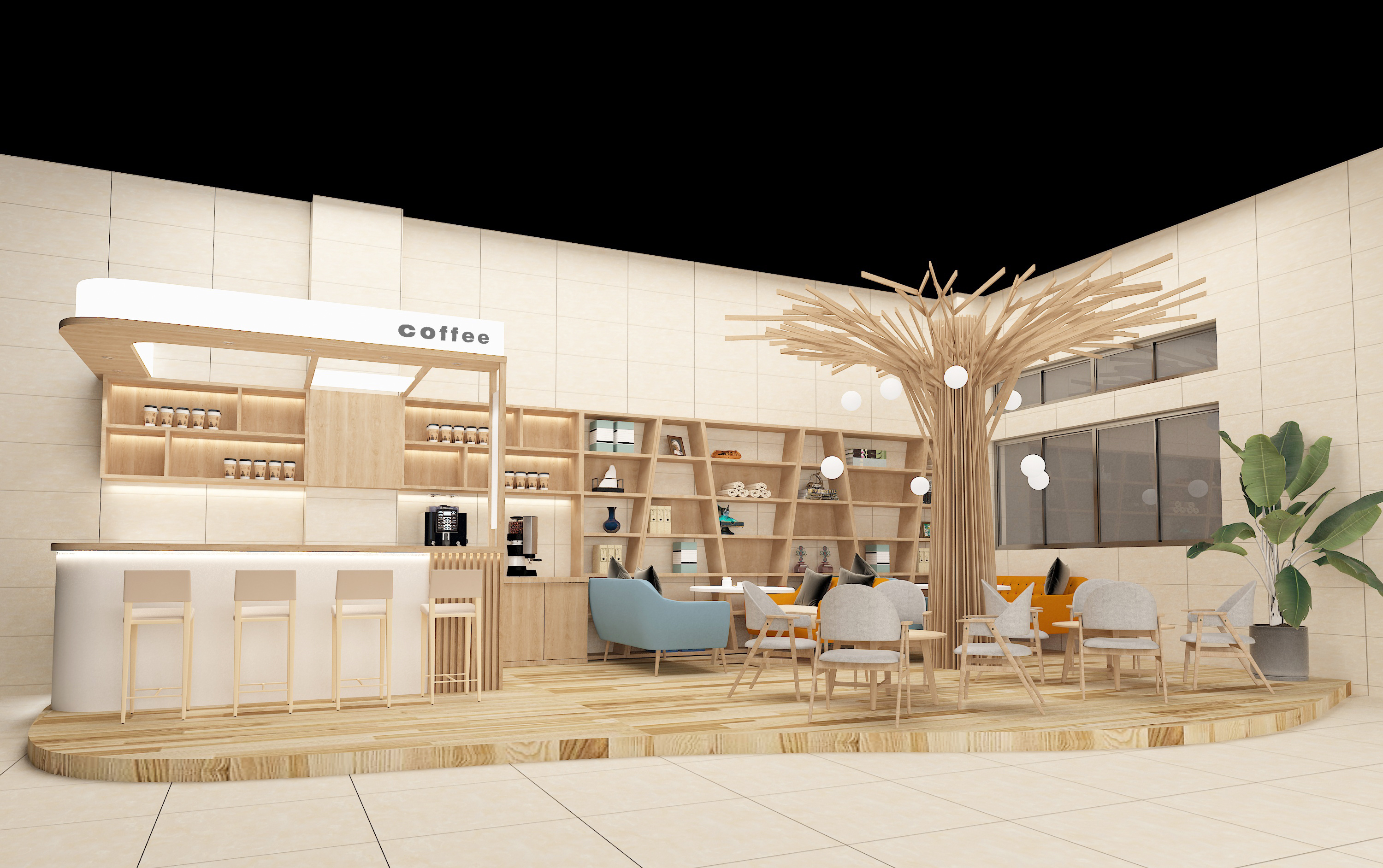 厦门公司大堂咖啡吧装修设计项目-巨立设计