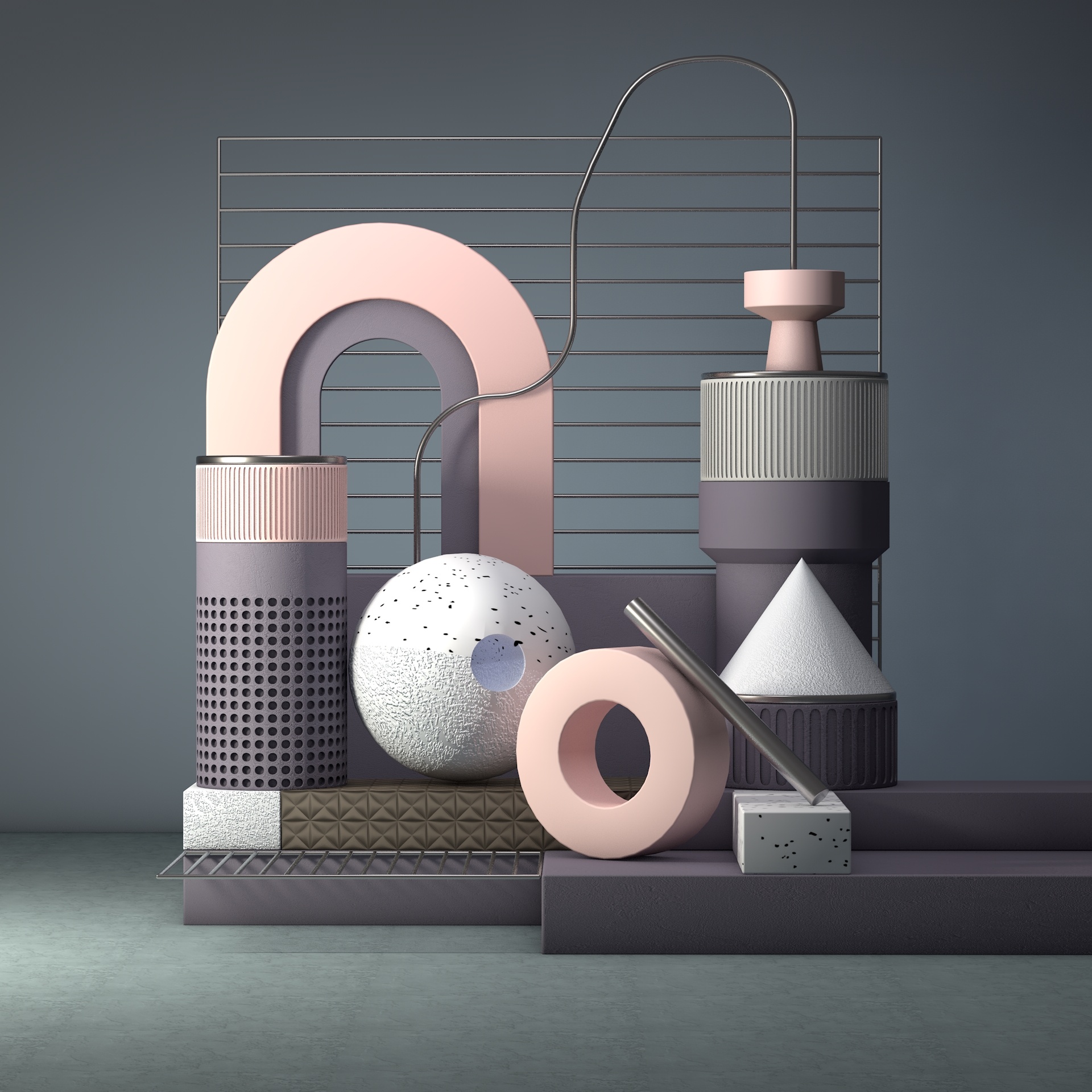 c4d场景模型合成