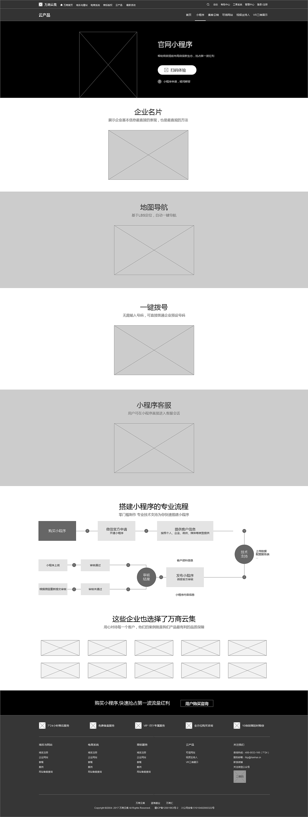 万商云集网站云产品板块策划-Axure框架图（图ZOTI4MDQzNTY=） - 文案/策划 - 站酷设计师益达m原创素材 - 站酷ZCOOL