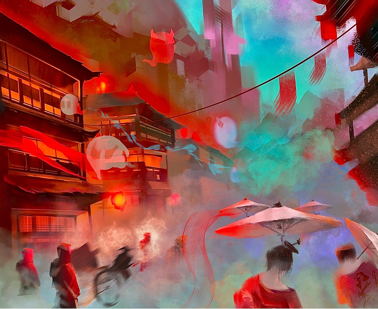 云中鬼市（图ZMTgxOTMxOTQw） - 创作习作 - 站酷设计师刘二能原创素材 - 站酷ZCOOL