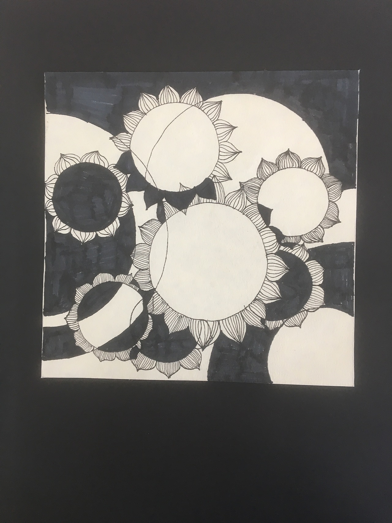 黑白色彩构成装饰图形