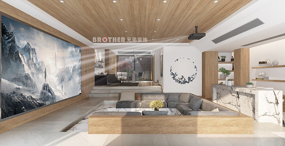 美利山御山别墅装修设计|430平现代北欧美学|兄弟装饰