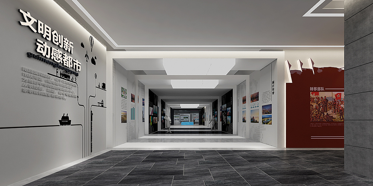 展厅设计3d效果图