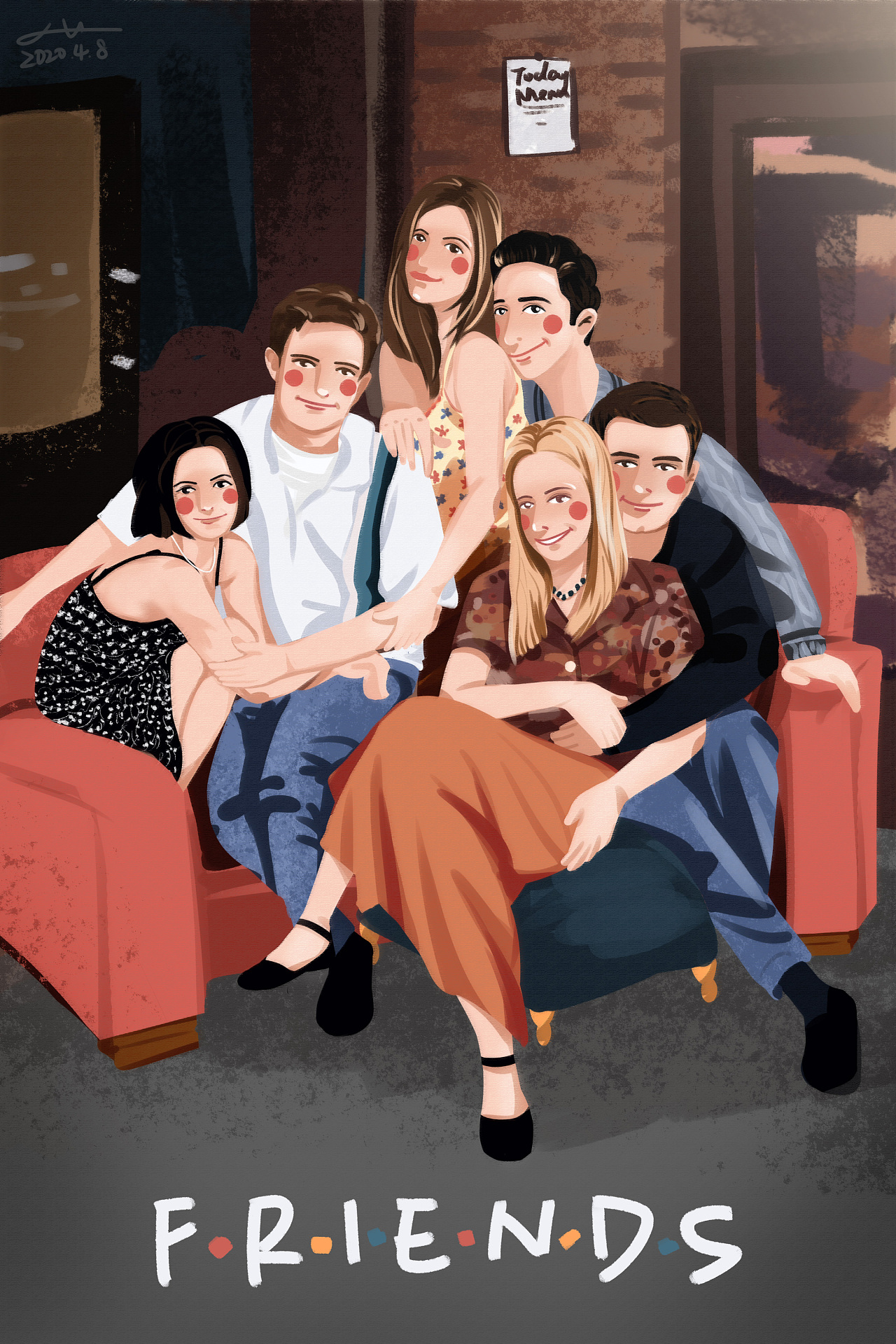 美剧插画系列-老友记
