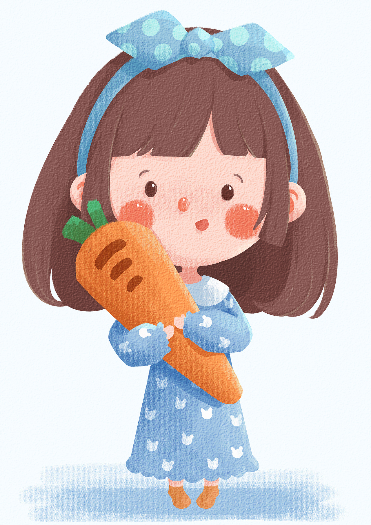 绘本风女孩插画