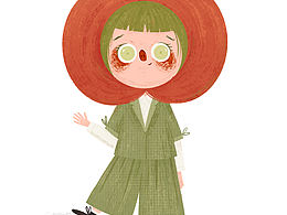 日常插画 | 是头套女孩呀 ~