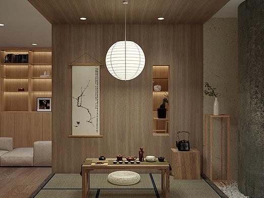 新中式混搭日式茶室设计-叶平设计作品
