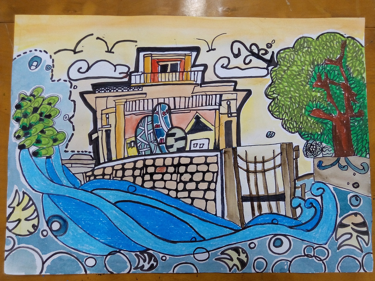 随性的画了两幅厦门鼓浪屿的房子