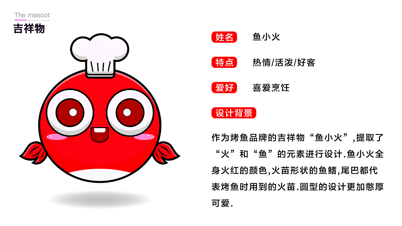 鱼小火吉祥物设计