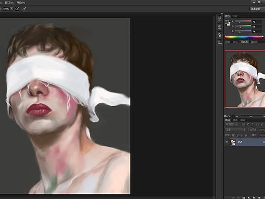 第一次板绘男生 画的居然比女生还细致!