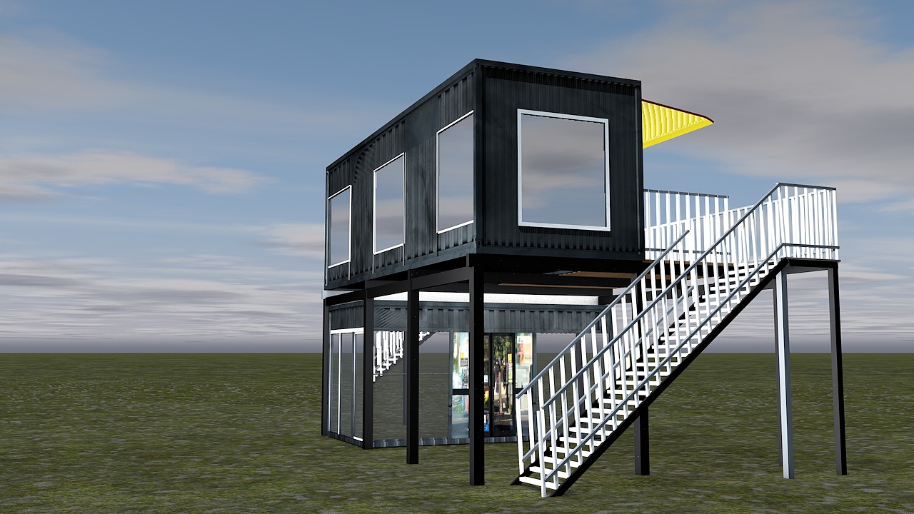 c4d集装箱建筑设计三维动画模型（图ZMjYzMDA0NjI4） - 建筑/空间 - 站酷设计师xiaopen设计原创素材 - 站酷ZCOOL
