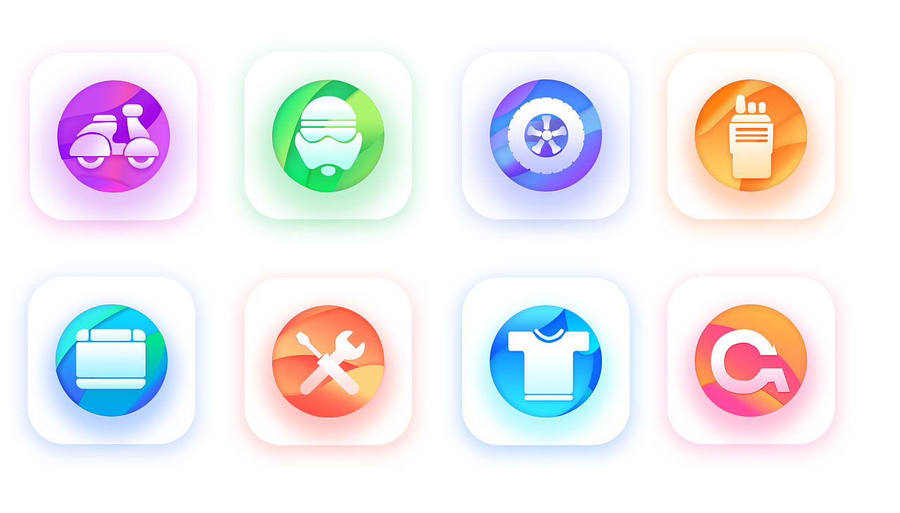 渐变扁平风ui图标练习